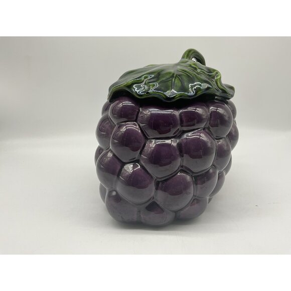 Metlox MCM California Pottery Grape Canister Cookie Jar Kitchen Collectible USA - Picture 16 of 16